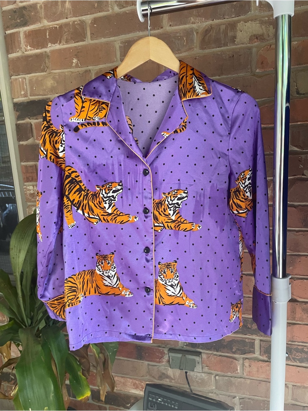Purple Tiger Print PJ set Small #45